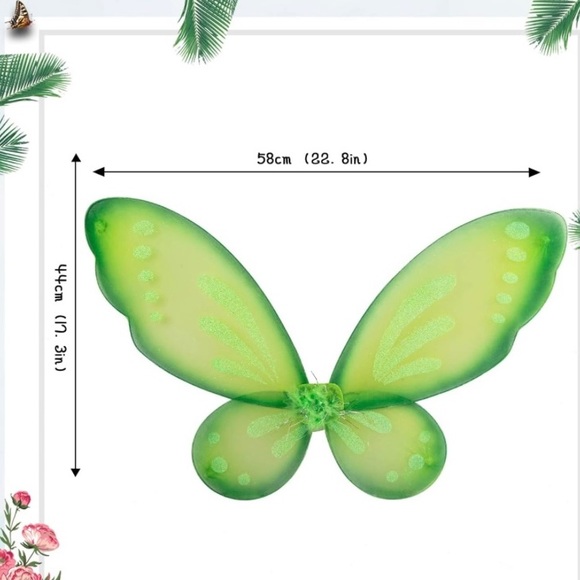 Rhoxshy NEW Sparkle Butterfly 🦋 Fairy Wings for Dress-up NWT (K017,K018,K019) - Picture 4 of 12